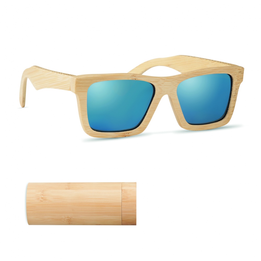 Logo trade promotional giveaway photo of: Sunglasses and case in bamboo KEILA